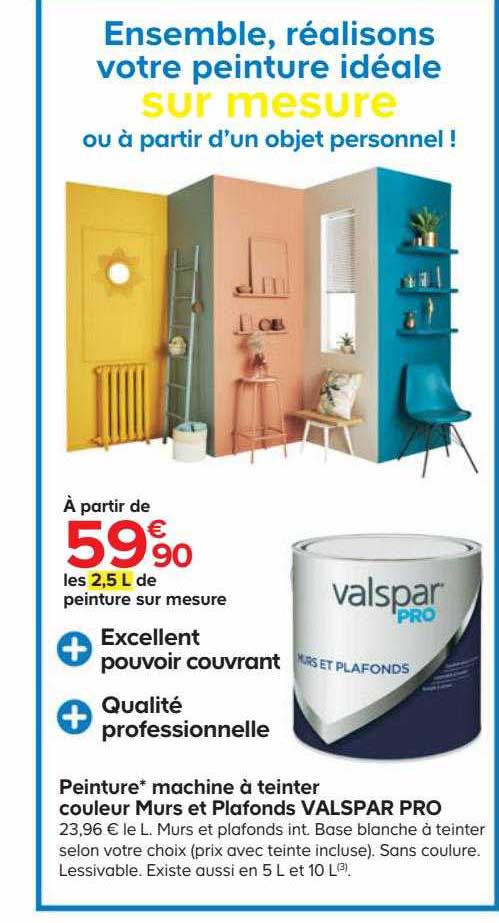peinture machine à teinter couleur murs et plafonds valspar pro