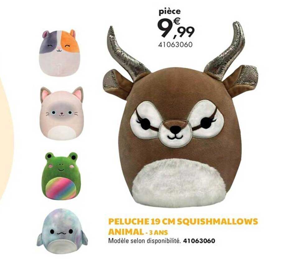 peluche 19 cm squishmallows animal - 3 ans