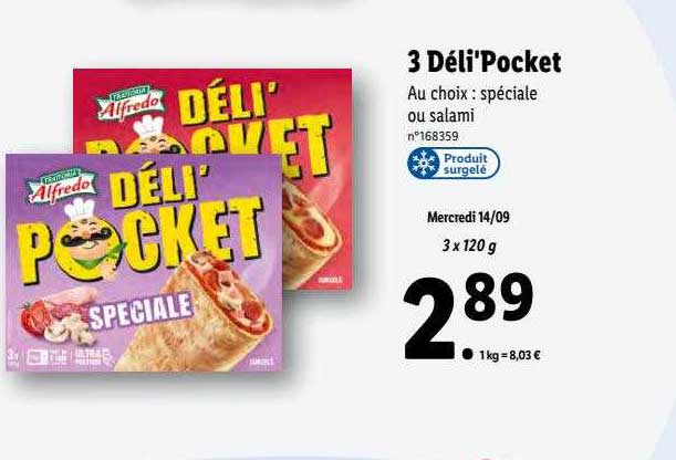 3 Déli'pocket Alfredo