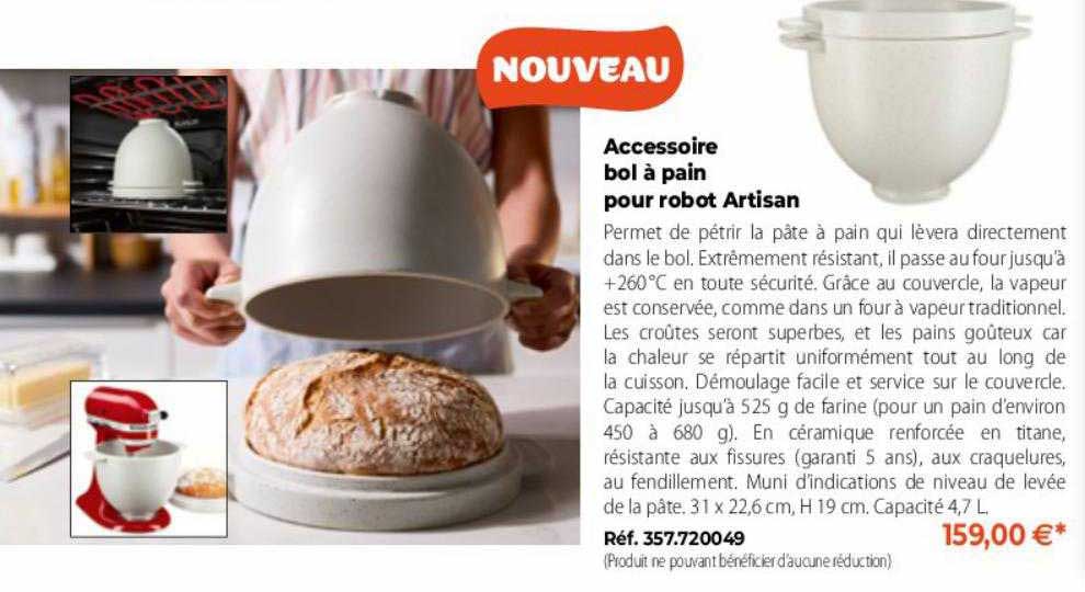 accessoire bol à pain pour robot artisan