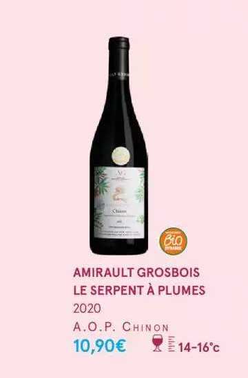 amirault grosbois le serpent à plumes 2020 a.o.p. chinon