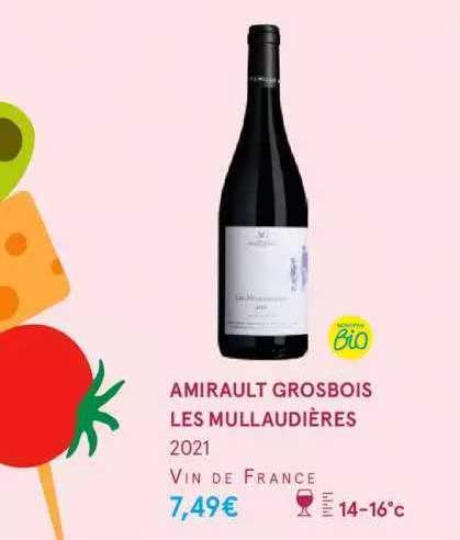 amirault grosbois les mullaudières 2021 vin de france