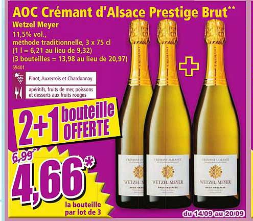 aoc crémant d'alsace prestige brut wetzel meyer