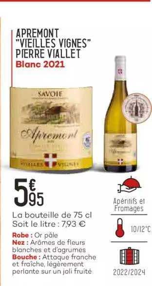 apremont "vieilles vignes" pierre viallet blanc 2021