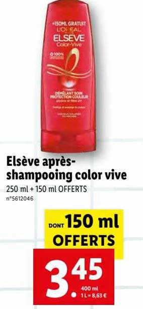 après-shampooing color vive elsève