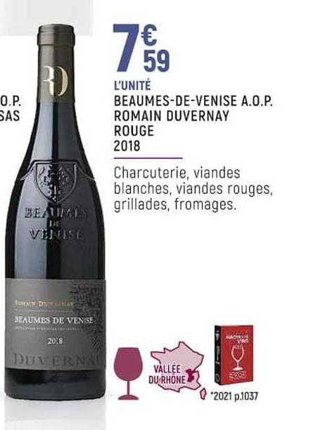 beaumes-de-venise a.o.p. romain duvernay rouge 2018