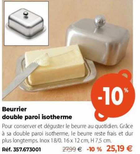 Beurrier Double Paroi Isotherme