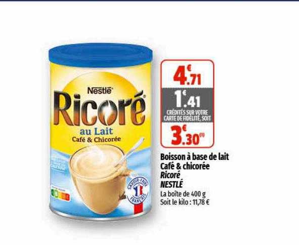 Boisson à Base De Lait Café & Chicorée Ricoré Nestlé