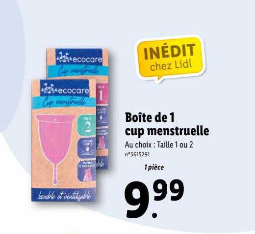 boîte de 1 cup menstruelle ecocare
