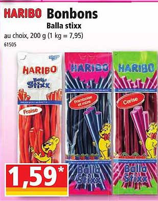 bonbons balla stixx haribo