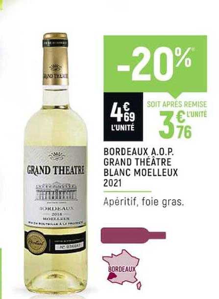 bordeaux a.o.p. grand théâtre blanc moelleux 2021