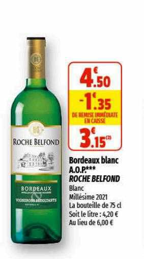 bordeaux blanc a.o.p. roche belfond