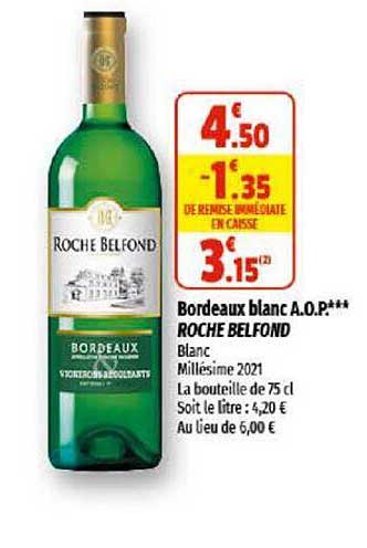 bordeaux blanc a.o.p. roche belfond