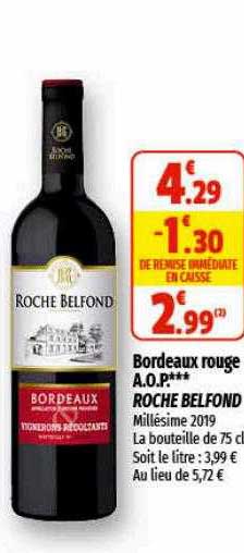 bordeaux rouge a.o.p. roche belfond