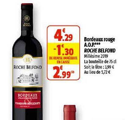 bordeaux rouge a.o.p. roche belfond