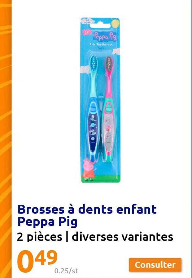 brosses à dents enfant peppa pig