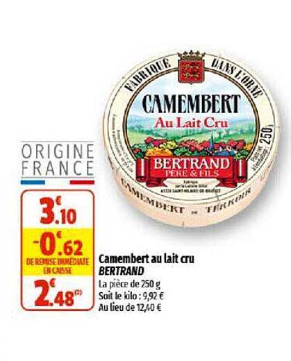 camembert au lait cru bertrand