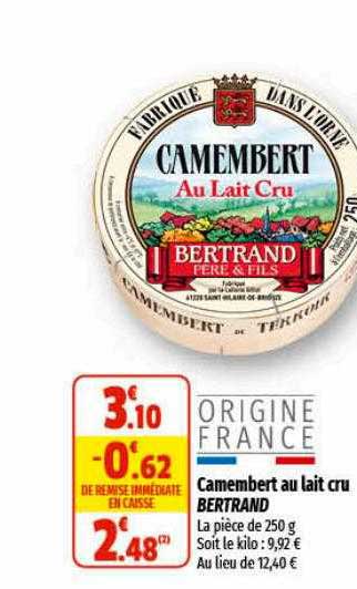 Camembert Au Lait Cru Bertrand