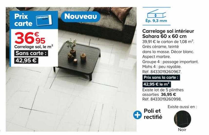 Carrelage Sol Intérieur Sahara 60 X 60 Cm