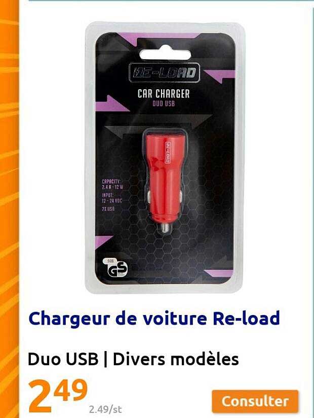 chargeur de voiture re-load
