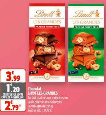 chocolat lindt les grandes