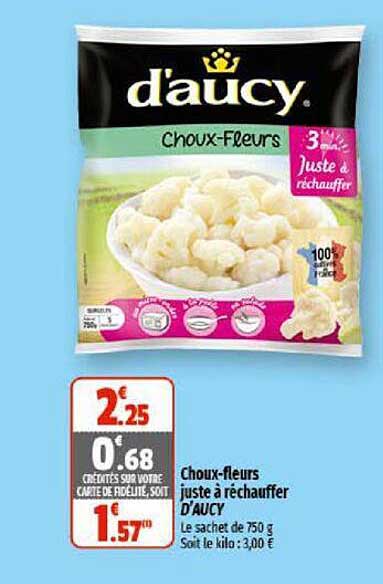 choux-fleurs juste à réchauffer d'aucy