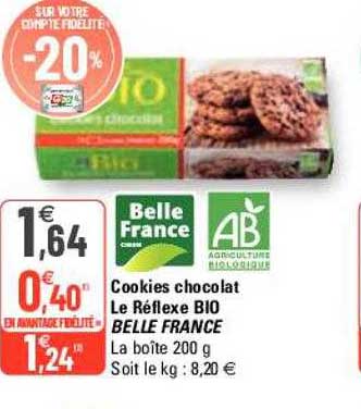 cookies chocolat le réflexe bio belle france