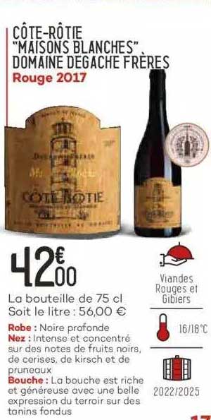 côte-rôtie "maisons blanches" domaine degache frères rouge 2017