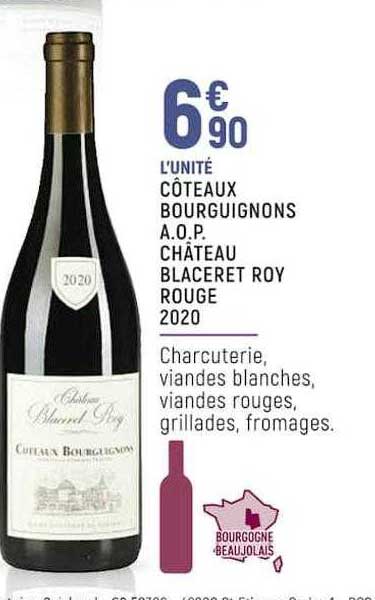 côteaux bourguignons a.o.p. château blaceret roy rouge 2020