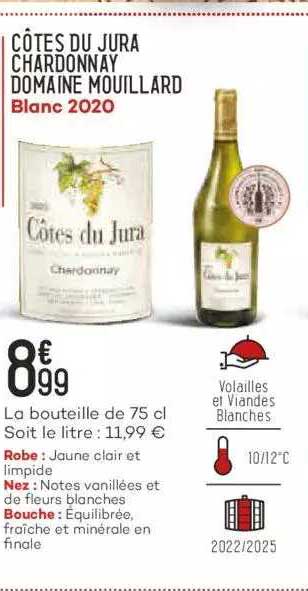 côtes du jura chardonnay domaine mouillard blanc 2020
