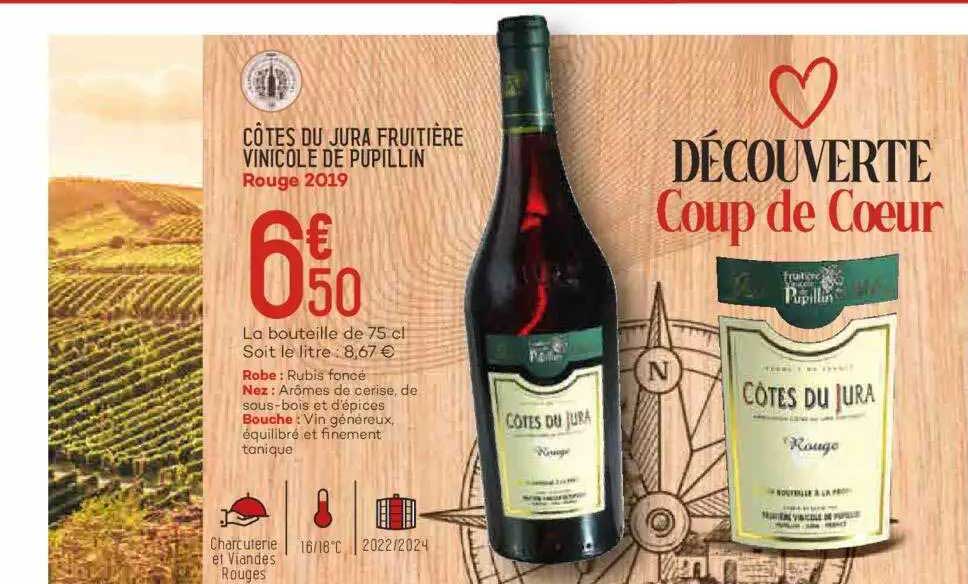 côtes du jura fruitière vinicole de pupillin rouge 2019