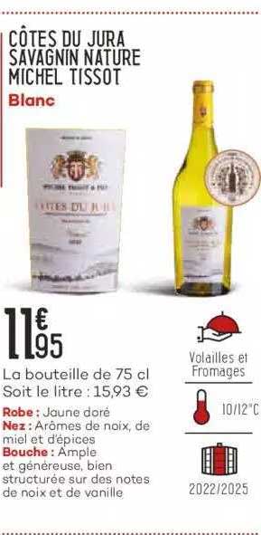 côtes du jura savagnin nature michel tissot