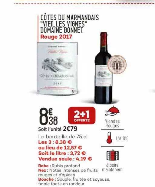 côtes du marmandais "vieilles vignes" domaine bonnet rouge 2017