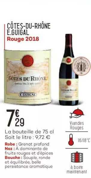 côtes-du-rhône e.guigal rouge 2018