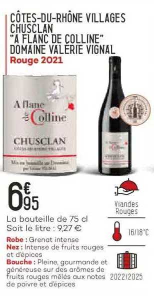 côtes-du-rhône villages chusclan "a flanc de colline" domaine valérie vignal