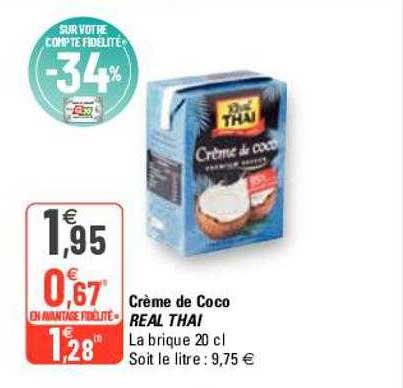 crème de coco real thaï
