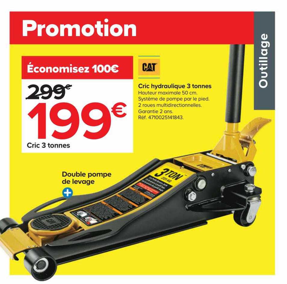 cric hydraulique 3 tonnes cat