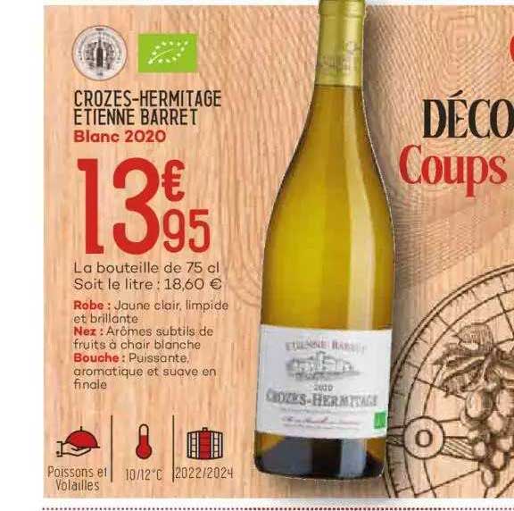 crozes-hermitage etienne barret blanc 2020