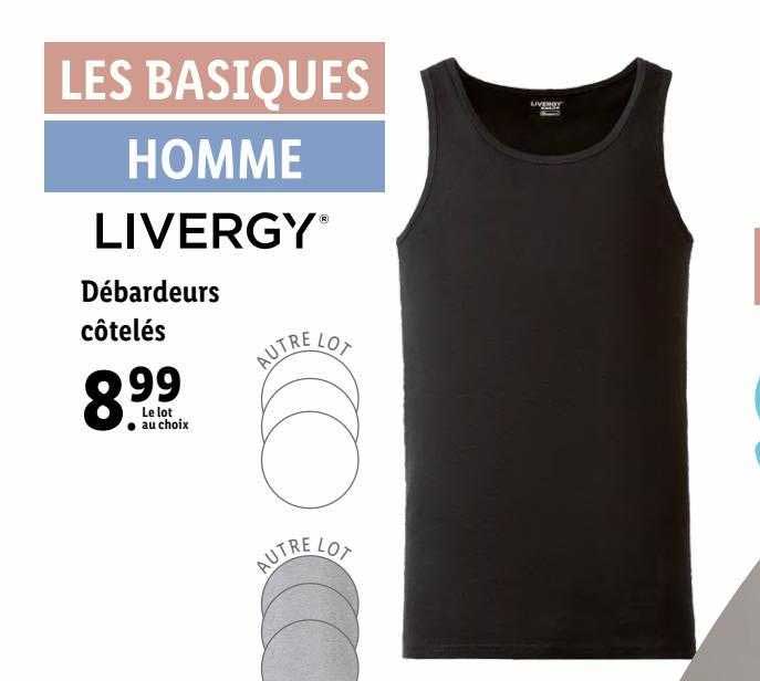 débardeurs côtelés livergy