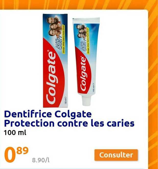 dentifrice colgate protection contre les caries