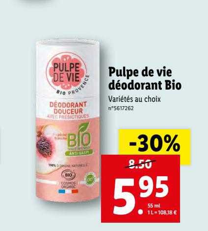 Déodorant Bio Pulpe De Vie