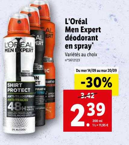 Déodorant En Spray L'oréal Men Expert