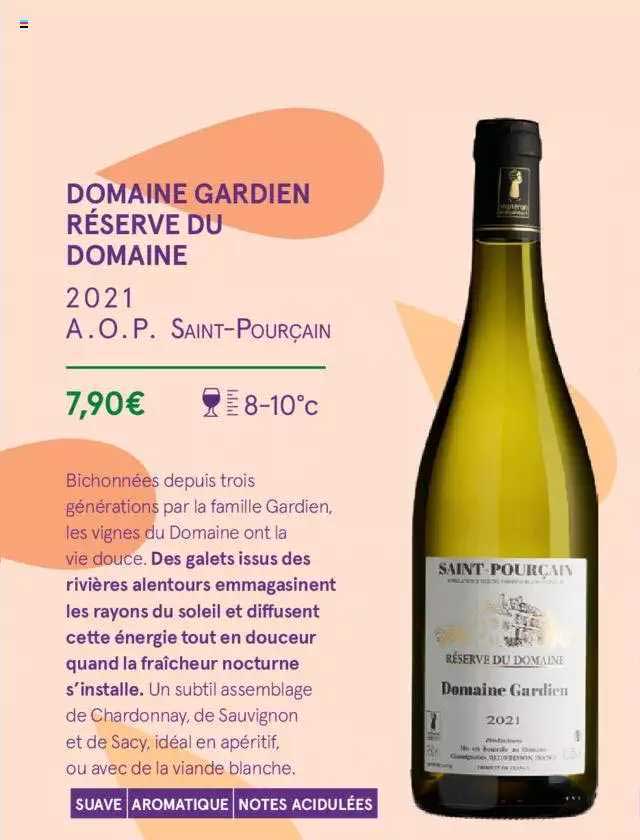 domaine gardien réserve du domaine 2021 a.o.p. saint-pourçain
