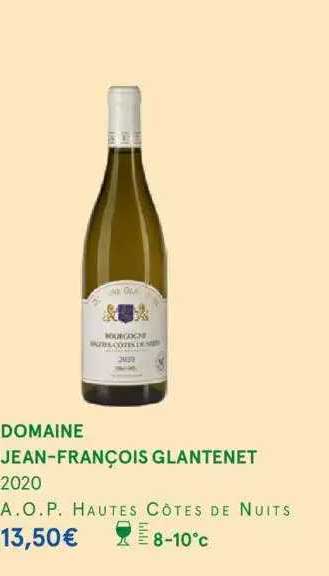 domaine jean-françois glantenet 2020 a.o.p. hautes côtes de nuits
