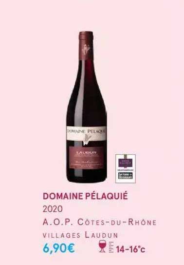 domaine pélaquié 2020 a.o.p. côtes-du-rhône villages laudun