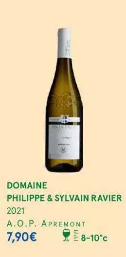 domaine philippe & sylvain ravier 2021 a.o.p. apremont