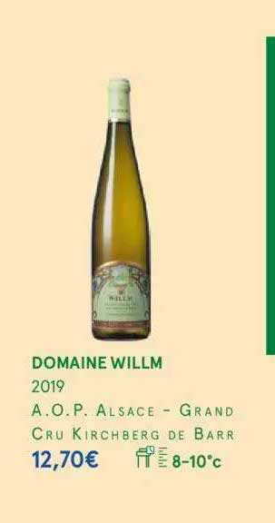domaine willm 2019 a.o.p. alsace-grand cru kirchberg de barr
