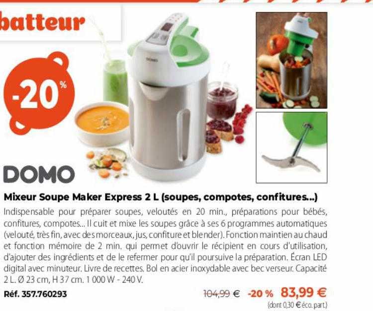 domo mixeur soupe maker express