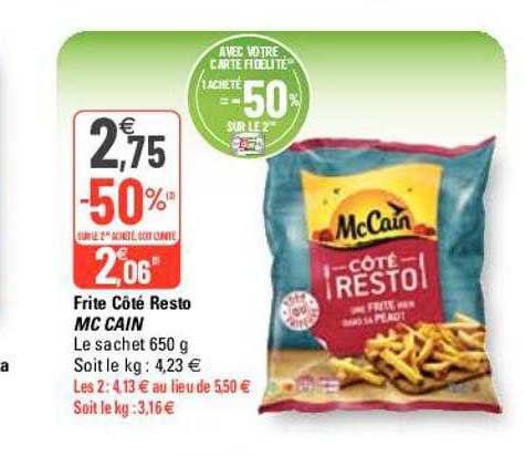 frite côté resto mc cain