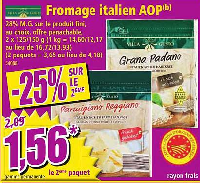 fromage italien aop villa gusto